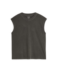 Loose Fit Tank Top Washed Black