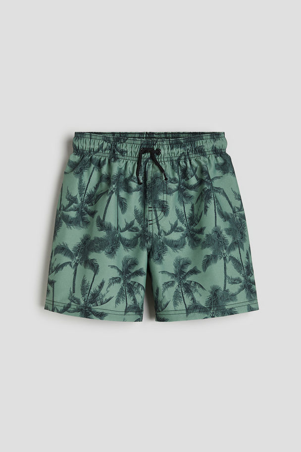 H&M Badeshorts Grün/Gemustert