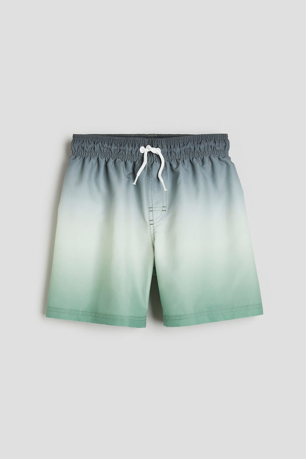 H&M Badeshorts Grün/Farbverlauf