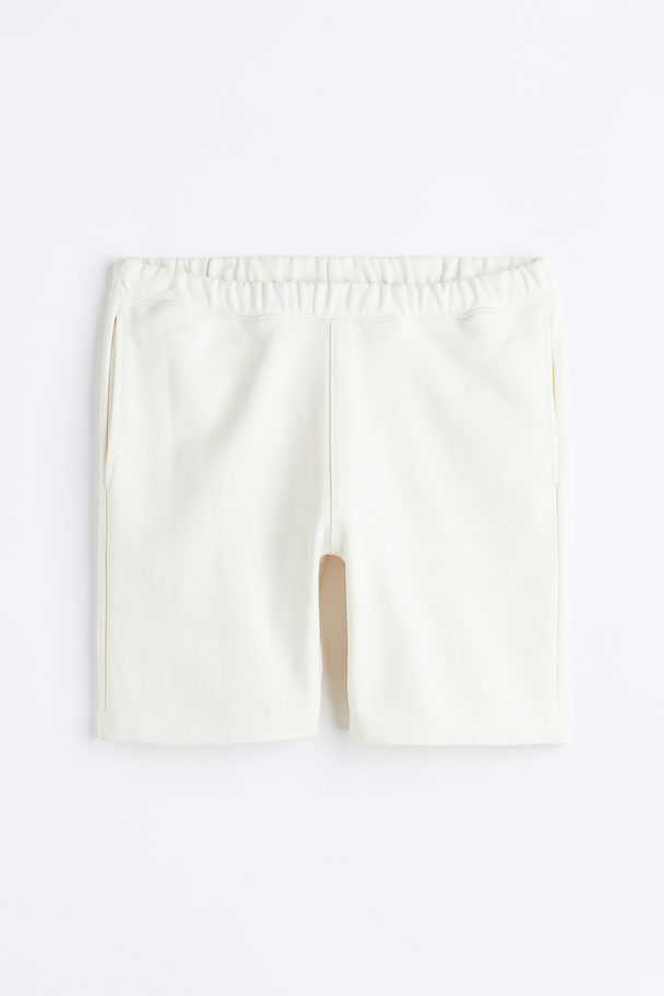 H&M Joggershorts I Bomull Relaxed Fit Off-white