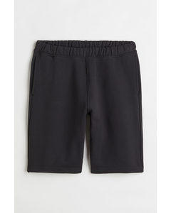 Jogger-Shorts aus Baumwolle Relaxed Fit Schwarz