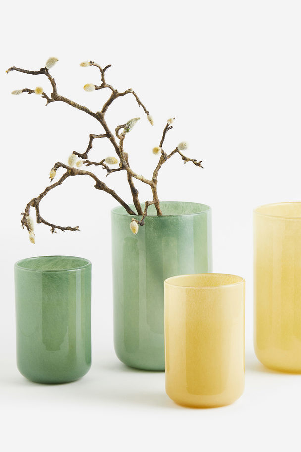 H&M HOME Stor Vase I Glass Grønn