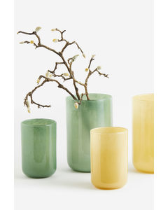 Stor Vase I Glass Grønn