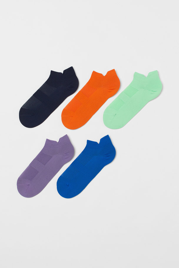H&M 5-pack Sports Socks Blue/light Green