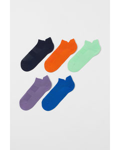 5-pack Sports Socks Blue/light Green