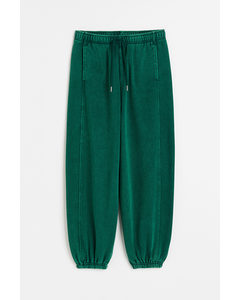 Joggers Met Gewassen Look Groen