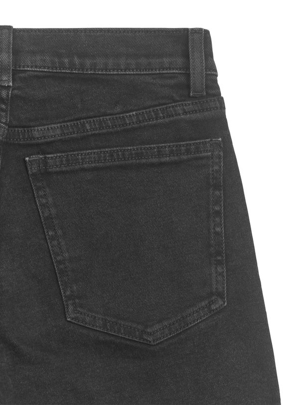 Arket Slim Cropped Stretch Jeans Greyish Black