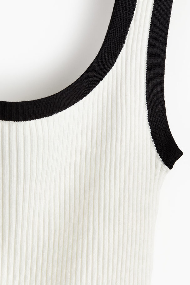 H&M Rib-knit Vest Top Cream