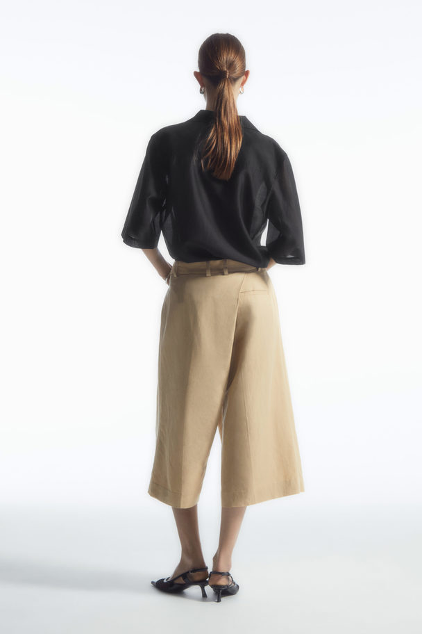 COS CULOTTES MIT WICKELDESIGN BEIGE