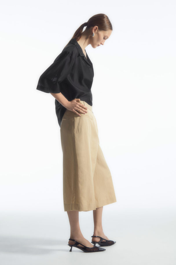 COS CULOTTES MIT WICKELDESIGN BEIGE