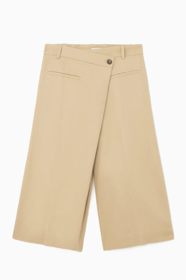 COS CULOTTES MIT WICKELDESIGN BEIGE