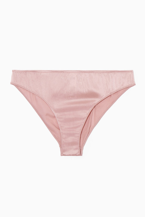 COS Silk-satin Briefs Pink