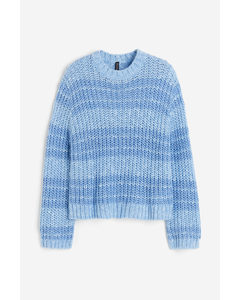 Pullover Hellblau/Gestreift