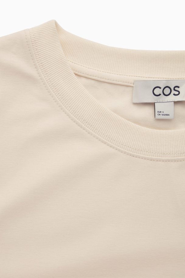 COS Oversized T-shirt Dress Cream