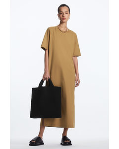 Oversized T-shirt Dress Brown