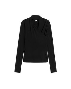 Modal Wrap Top Black