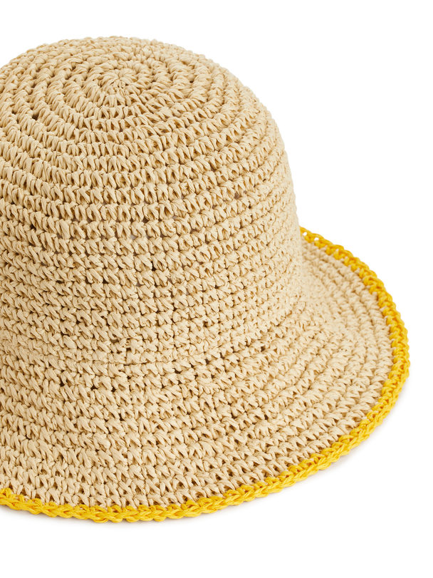 ARKET Straw Hat Beige/yellow