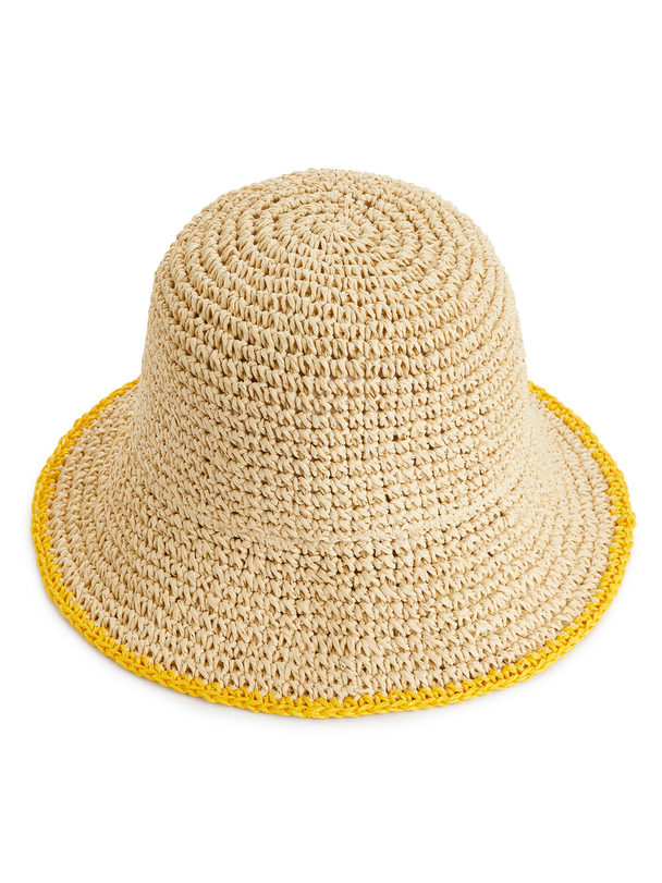 ARKET Straw Hat Beige/yellow