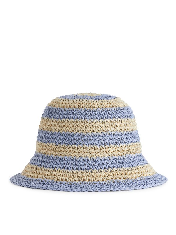 ARKET Straw Hat Beige/light Blue