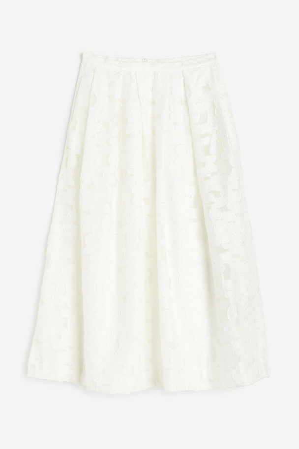 H&M A-line Skirt White