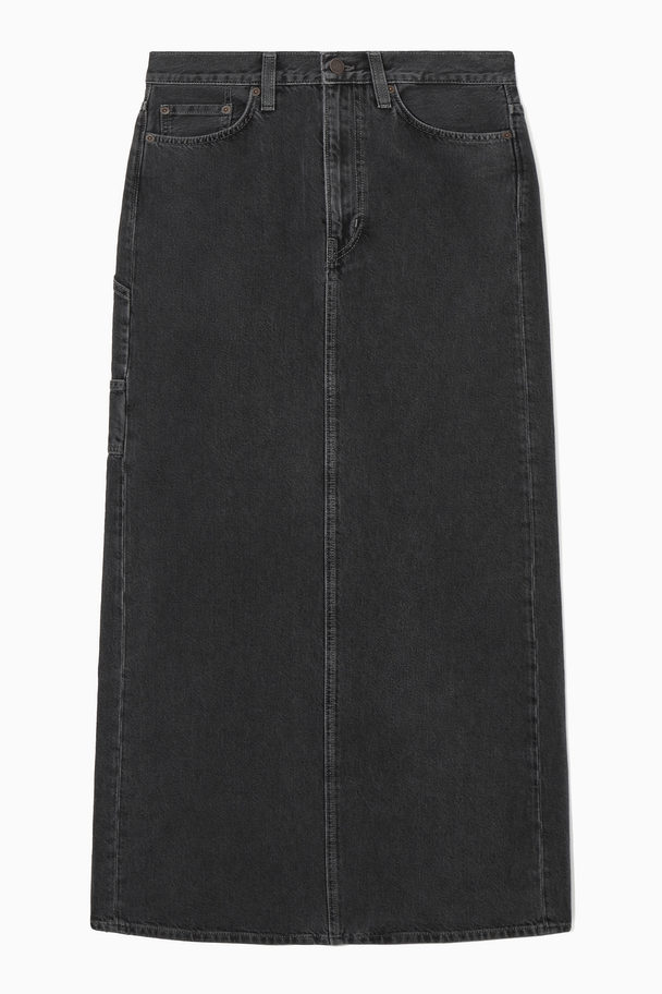 COS Denim Maxi Skirt Black