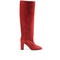 Via Roma 15 Red Suede Heeled High Boot