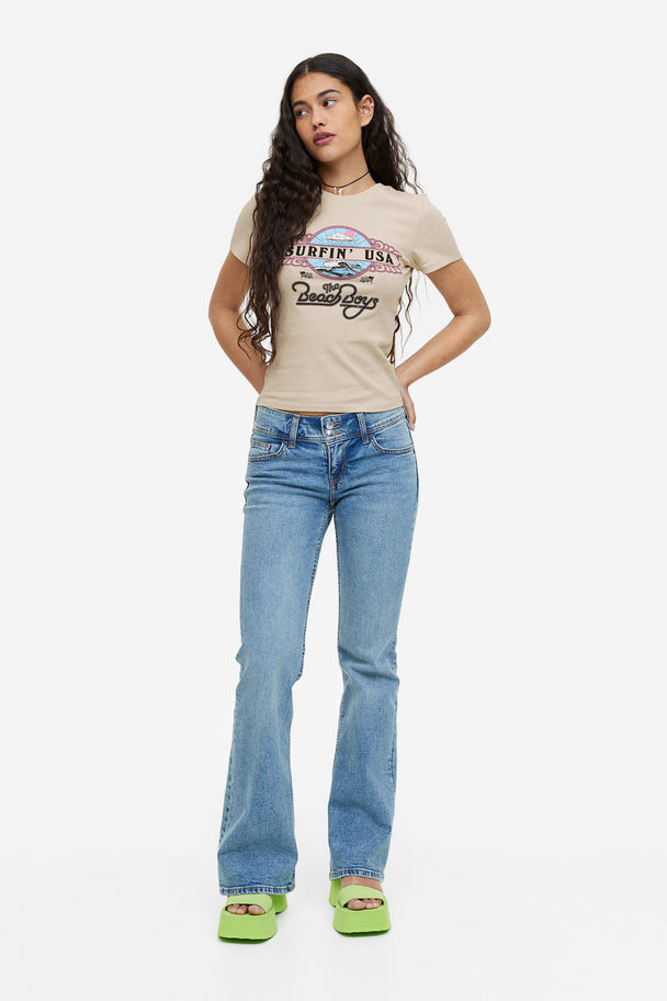 H&M T-shirt Med Tryck Ljusbeige/the Beach Boys