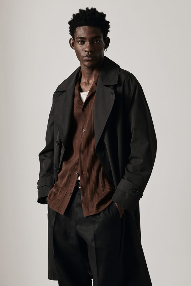 H&M Geribd Casual Overhemd - Regular Fit Bruin