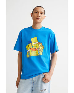 Relaxed Fit T-shirt Blue/the Simpsons