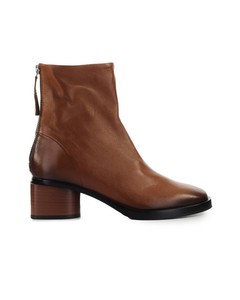 Halmanera Palma Light Brown Leather Heeled Ankle Boot