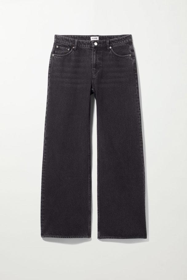 Weekday Ray Low Wide Jeans Black