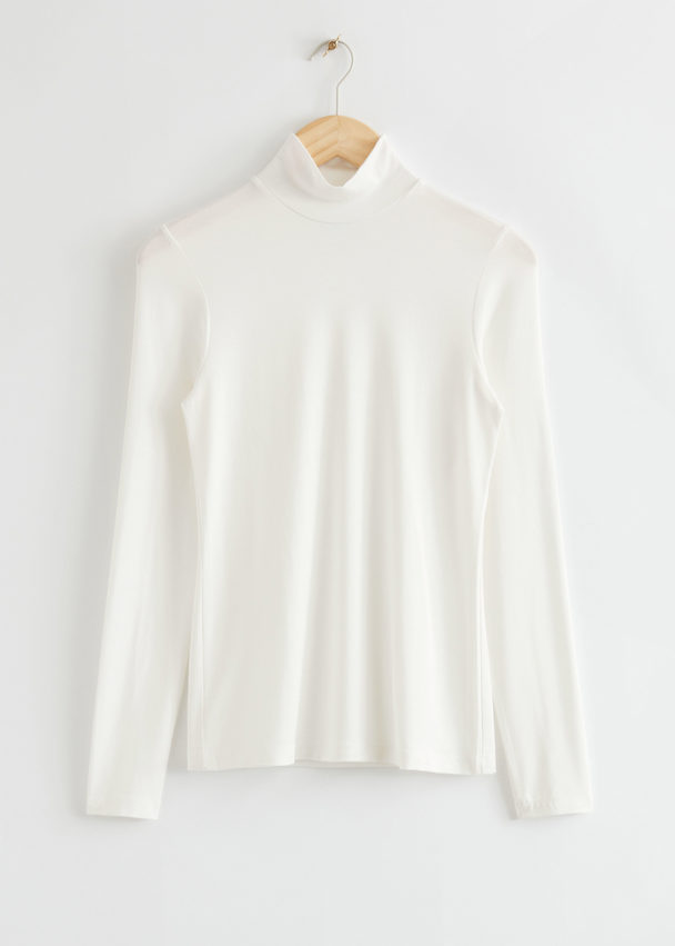 & Other Stories Turtleneck Top White