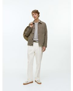 Cotton Canvas Utility Trousers Off-white