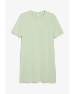 Super-soft Light Green T-shirt Dress Pistachio
