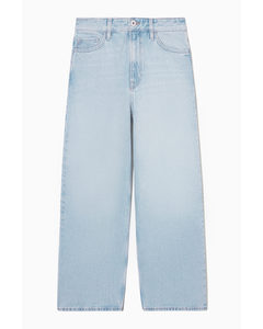 Wide-leg High-rise Ankle-length Jeans Blue