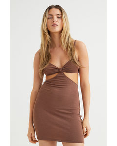 Cut-out Dress Brown