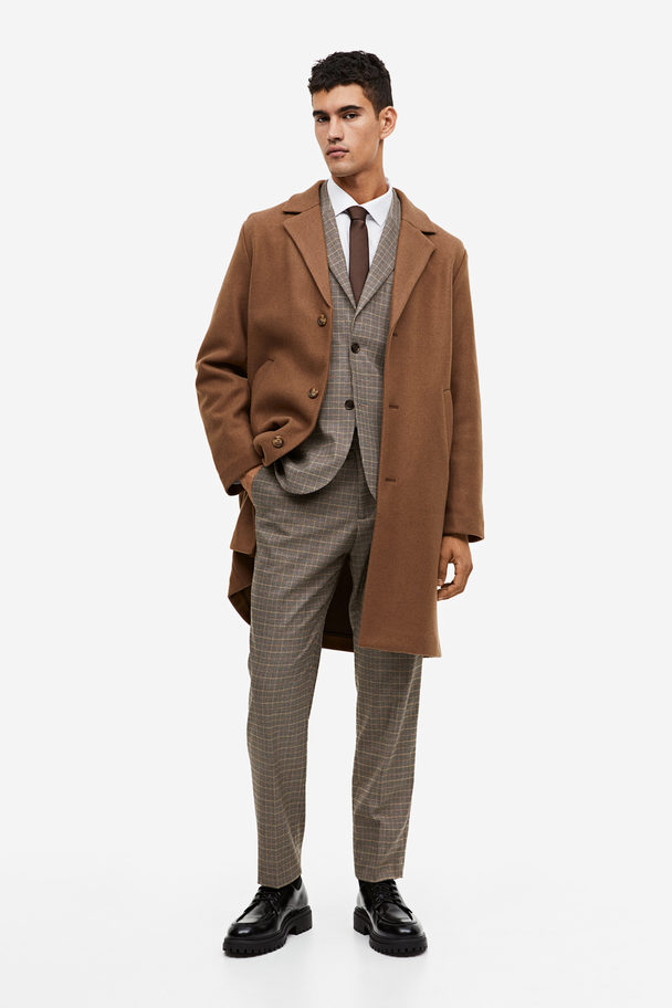 H&M Wool-blend Coat Brown
