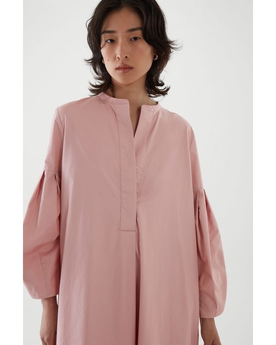 COS Pleated Shirt Dress Light Pink
