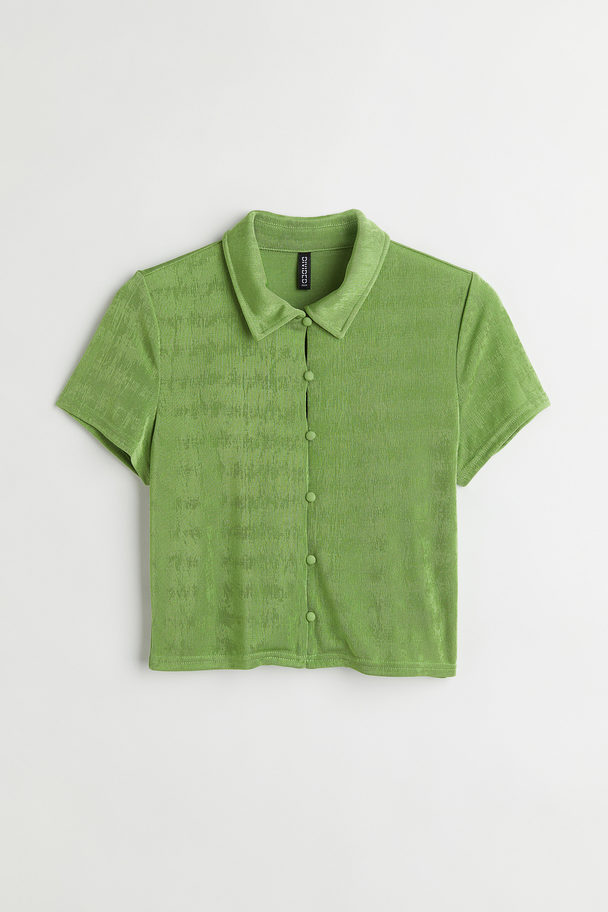 H&M H&amp;M+ Shirt mit Kragen Grün