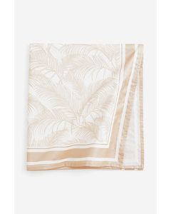 Shimmering Tablecloth White/gold-coloured