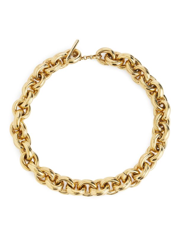 ARKET Klobige, vergoldete Halskette Gold