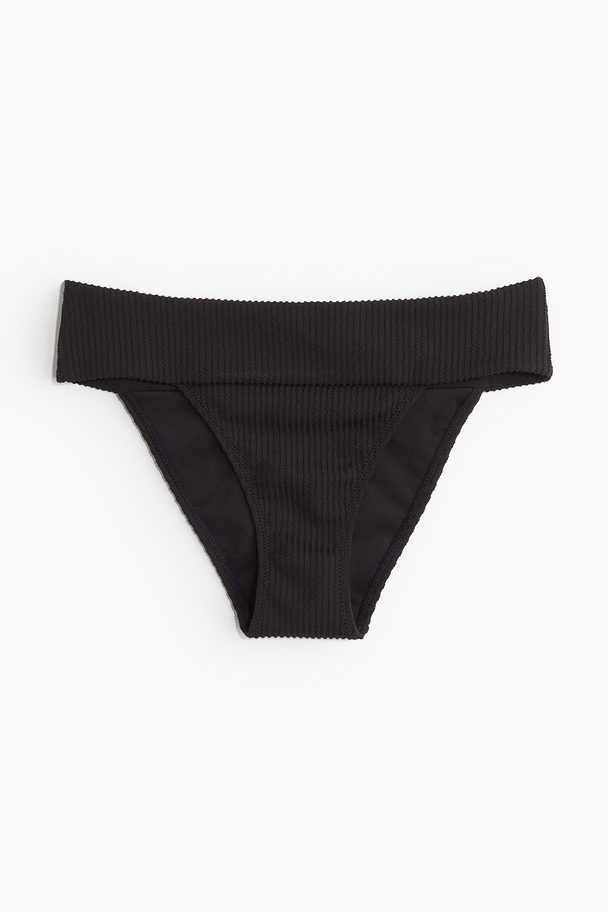 H&M Cheeky Tanga Bikinihose Schwarz