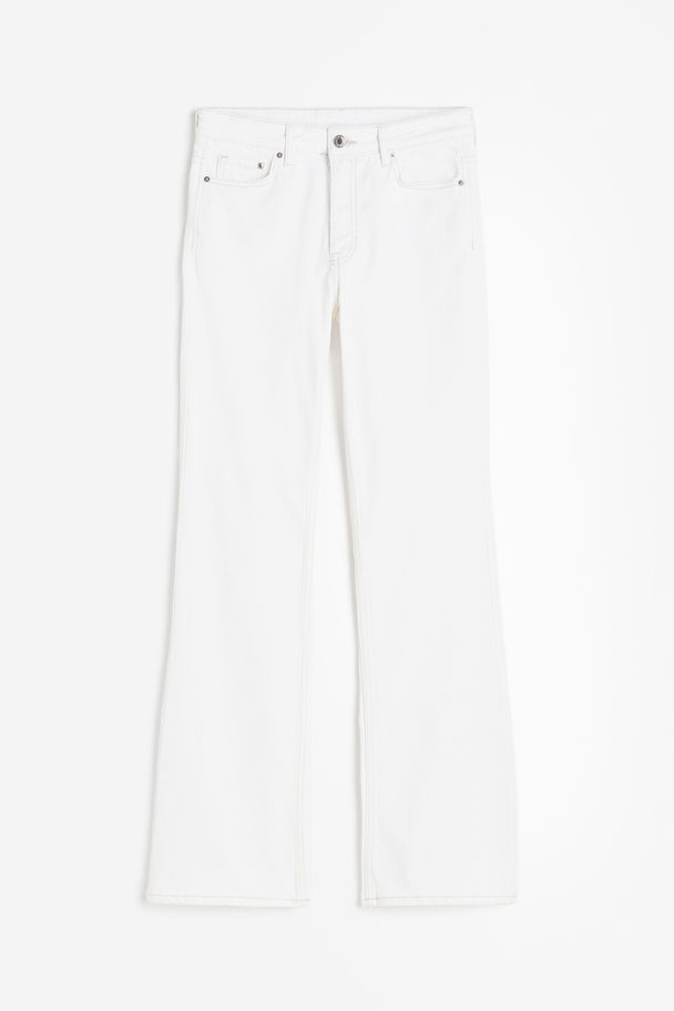 H&M Bootcut High Jeans Weiß