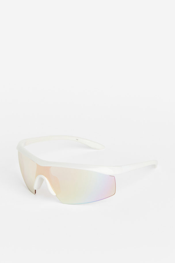 H&M Sonnenbrille Weiß/Holografisch
