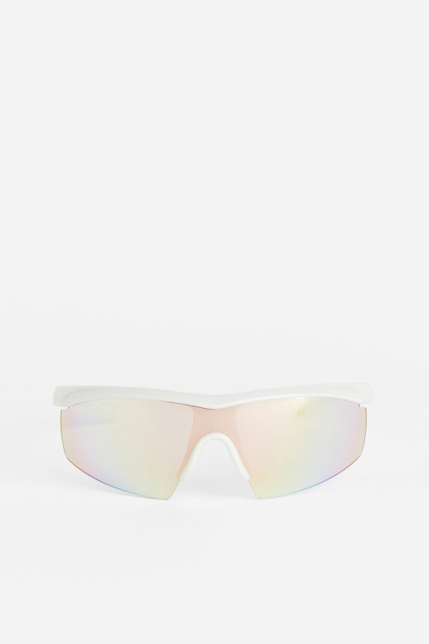 H&M Sonnenbrille Weiß/Holografisch