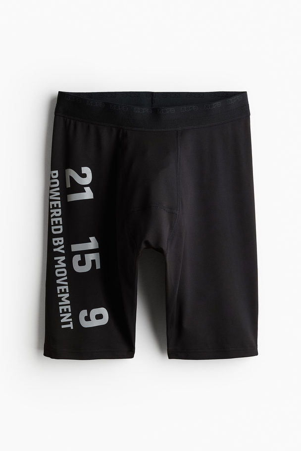 H&M DryMove™ Sport-Radlershorts Schwarz/Powered By Movement