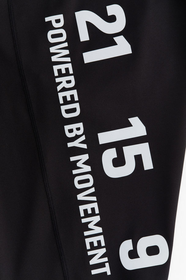 H&M DryMove™ Sport-Radlershorts Schwarz/Powered By Movement