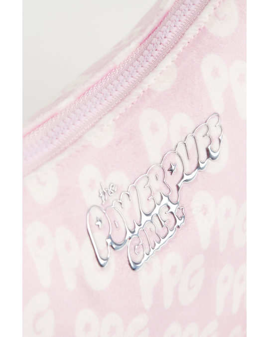 H&M Velour Handbag Pink/the Powerpuff Girls
