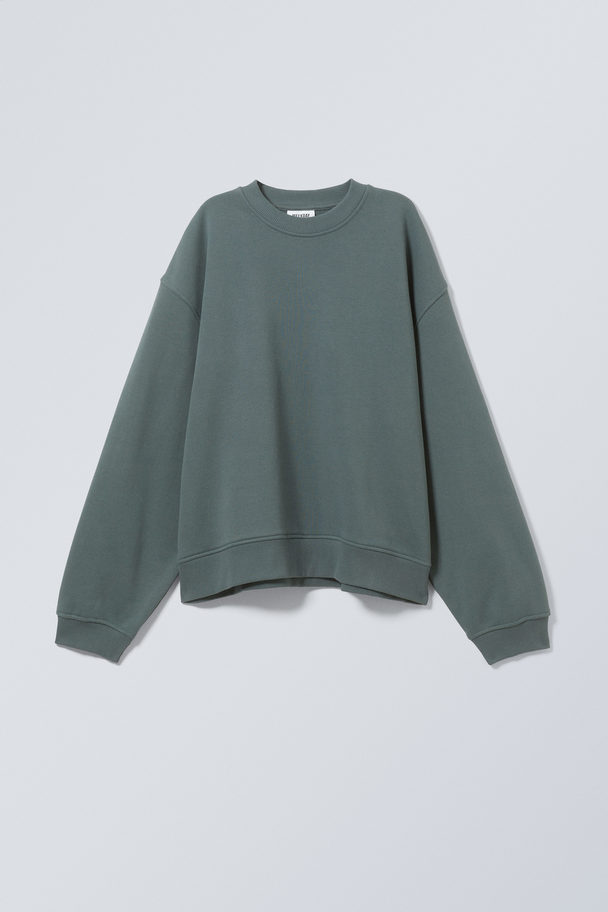 Weekday Boxy Sweatshirt Paula Staubgrau