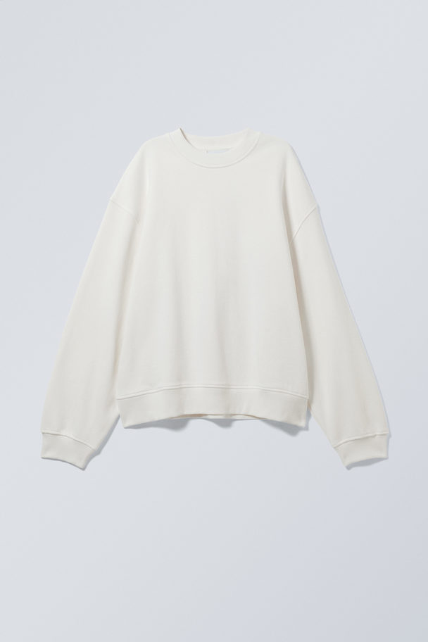 Weekday Paula Boxy Sweatshirt White